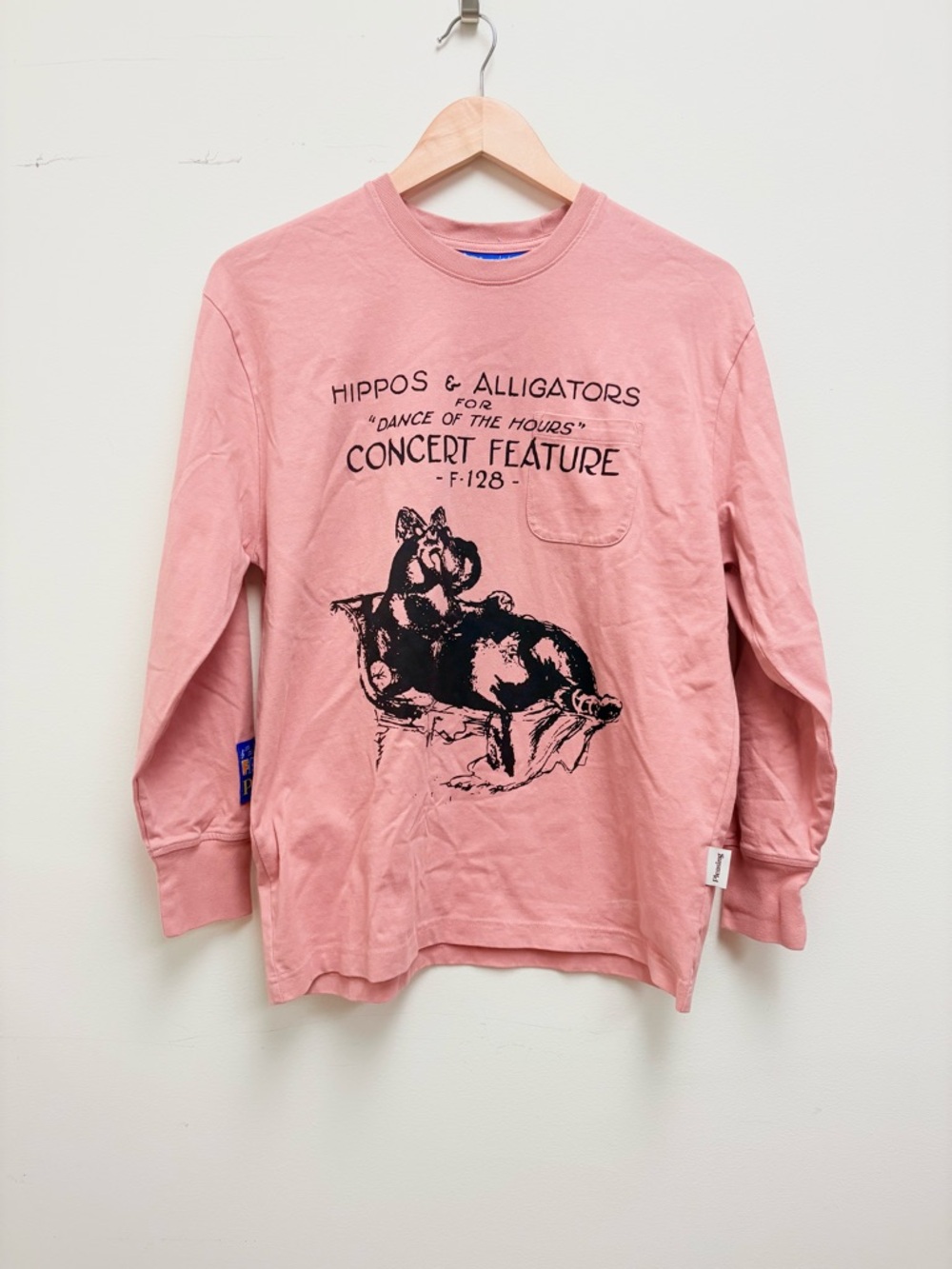 Disney Fantasia x Pleasing pink hippos and alligators pocket long sleeve